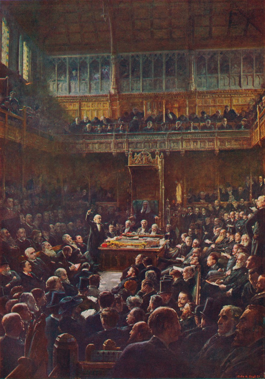 La Camera dei Comuni, 13 febbraio 1893, 1906 da Robert Ponsonby Staples
