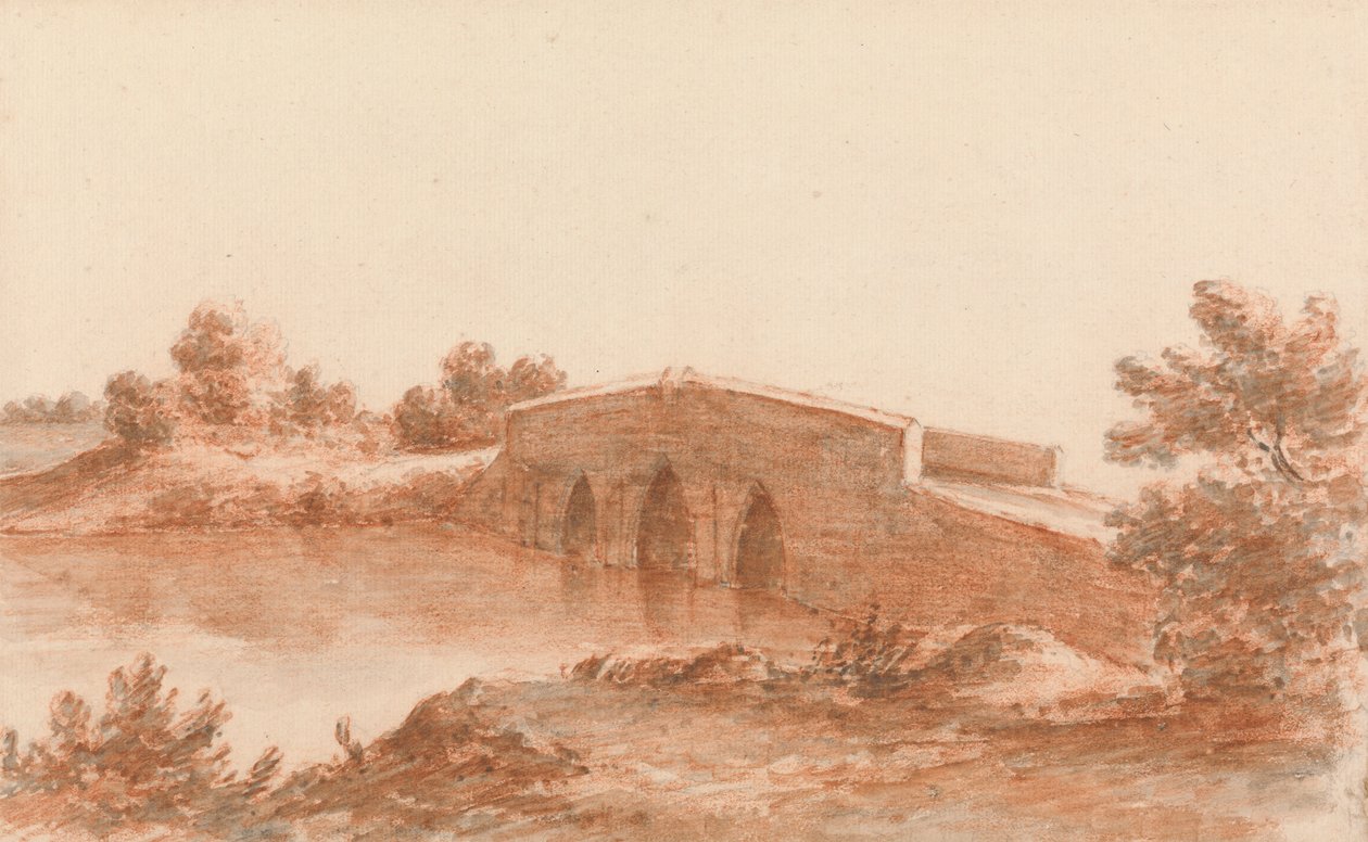 Un ponte in un paesaggio da Robert Price