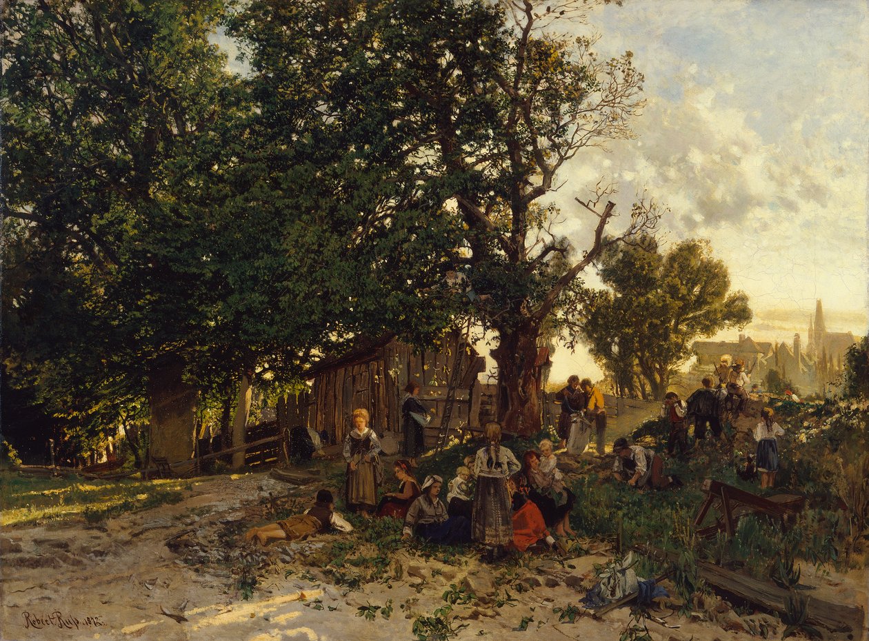Il raccolto di noci a Grenoble da Robert Russ