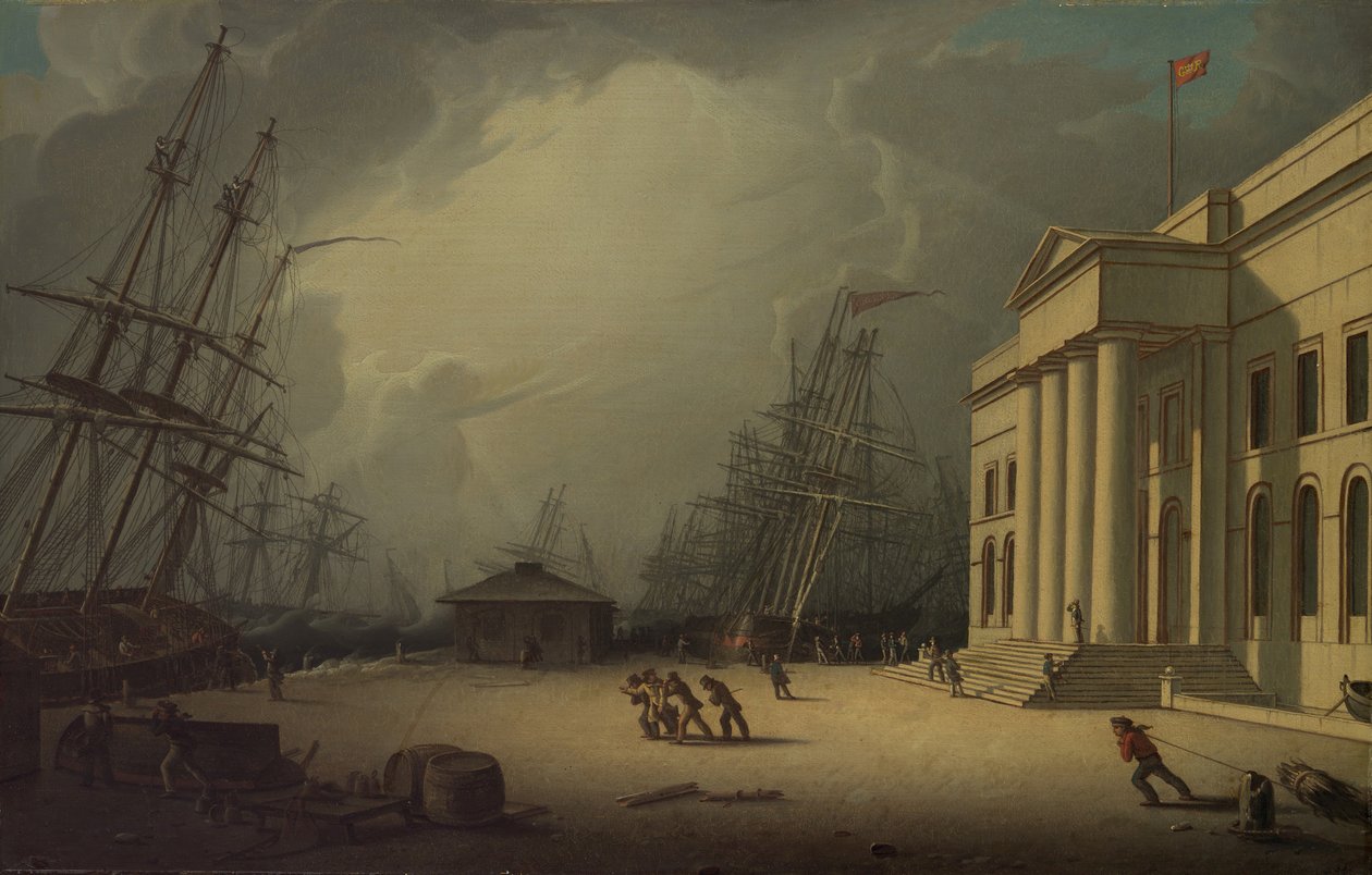 La dogana di Greenock, Scozia da Robert Salmon