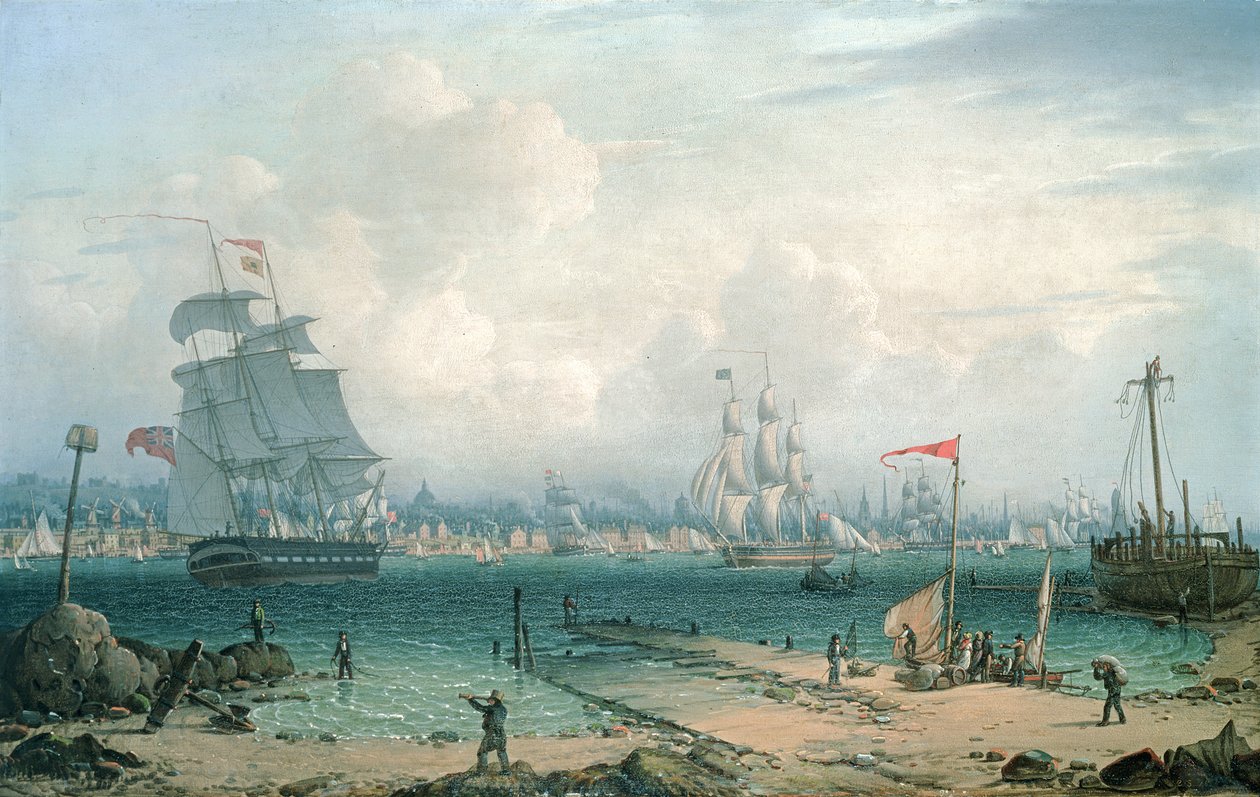 Veduta di Liverpool, dal Cheshire da Robert Salmon
