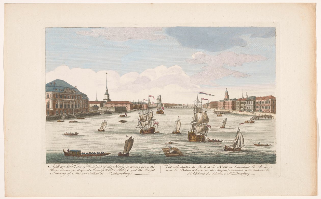 Veduta della riva del Neva, scendendo il fiume da Robert Sayer (possibly)