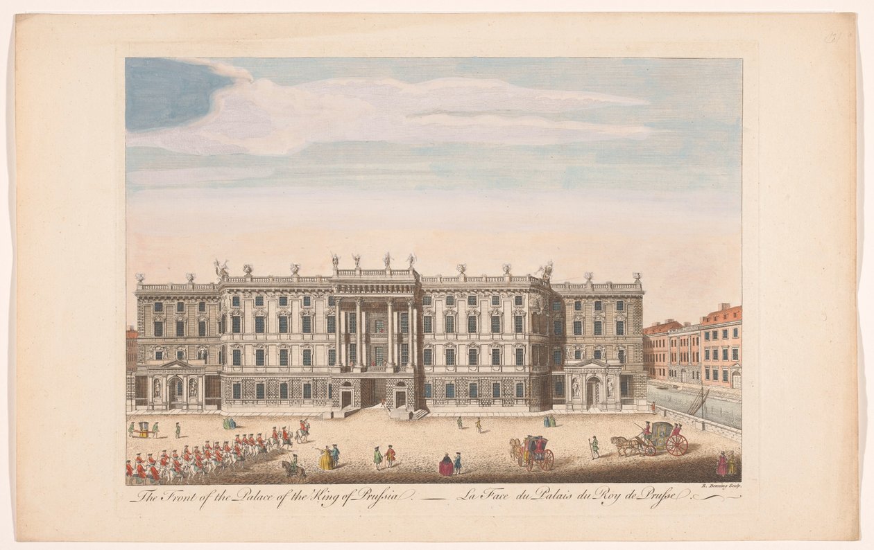 Veduta della facciata del Berliner Stadtschloss a Berlino (La facciata del palazzo del re di Prussia) da Robert Sayer (possibly)