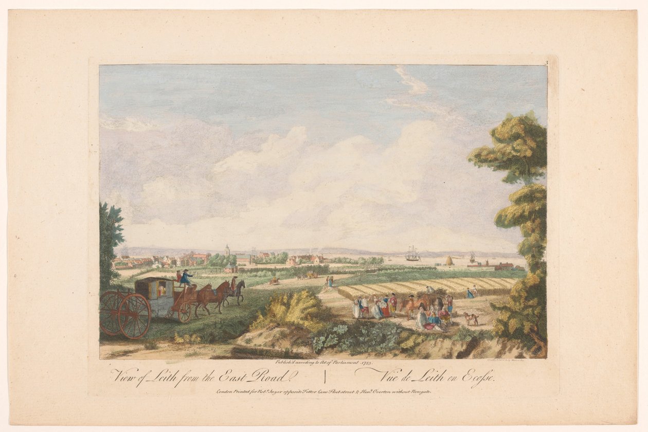 Veduta della città di Leith da Robert Sayer