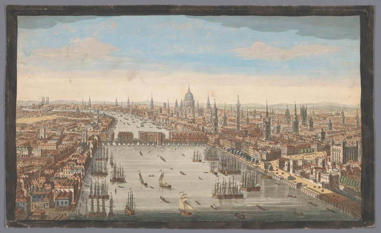 Veduta della città di Londra da Robert Sayer
