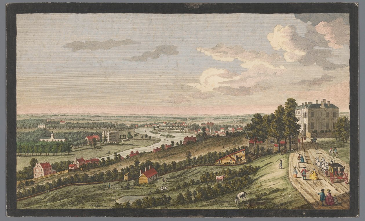 Veduta della città di Richmond sul fiume Tamigi da Robert Sayer