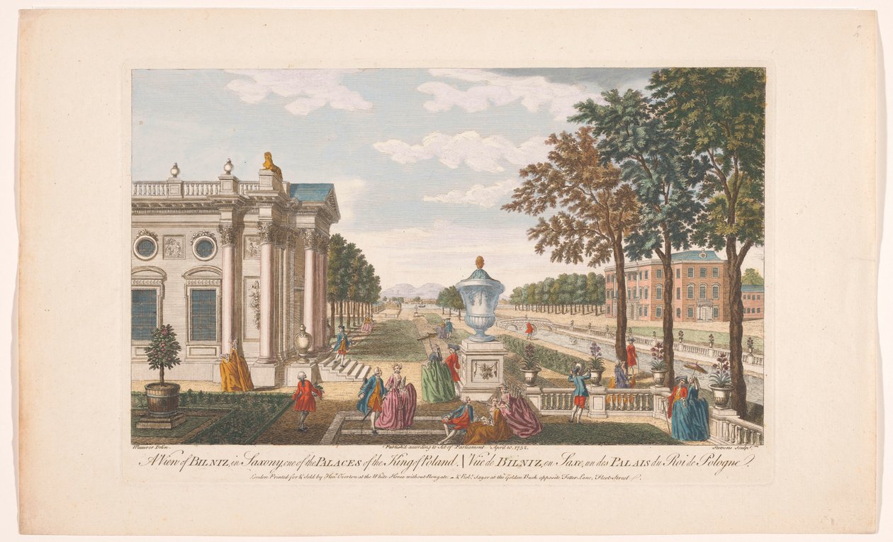 Veduta del Schloss Pillnitz da Robert Sayer