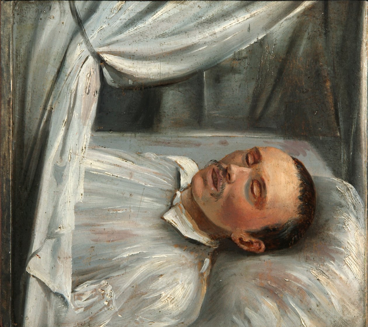 Poeta Mikhail Lermontov sul letto di morte da Robert Schwede