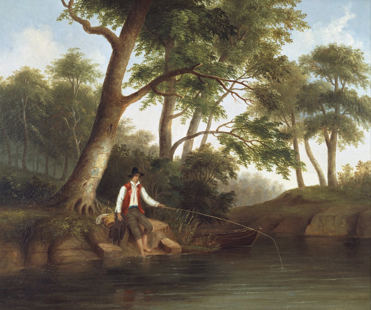 Uomo che pesca da Robert Seldon Duncanson