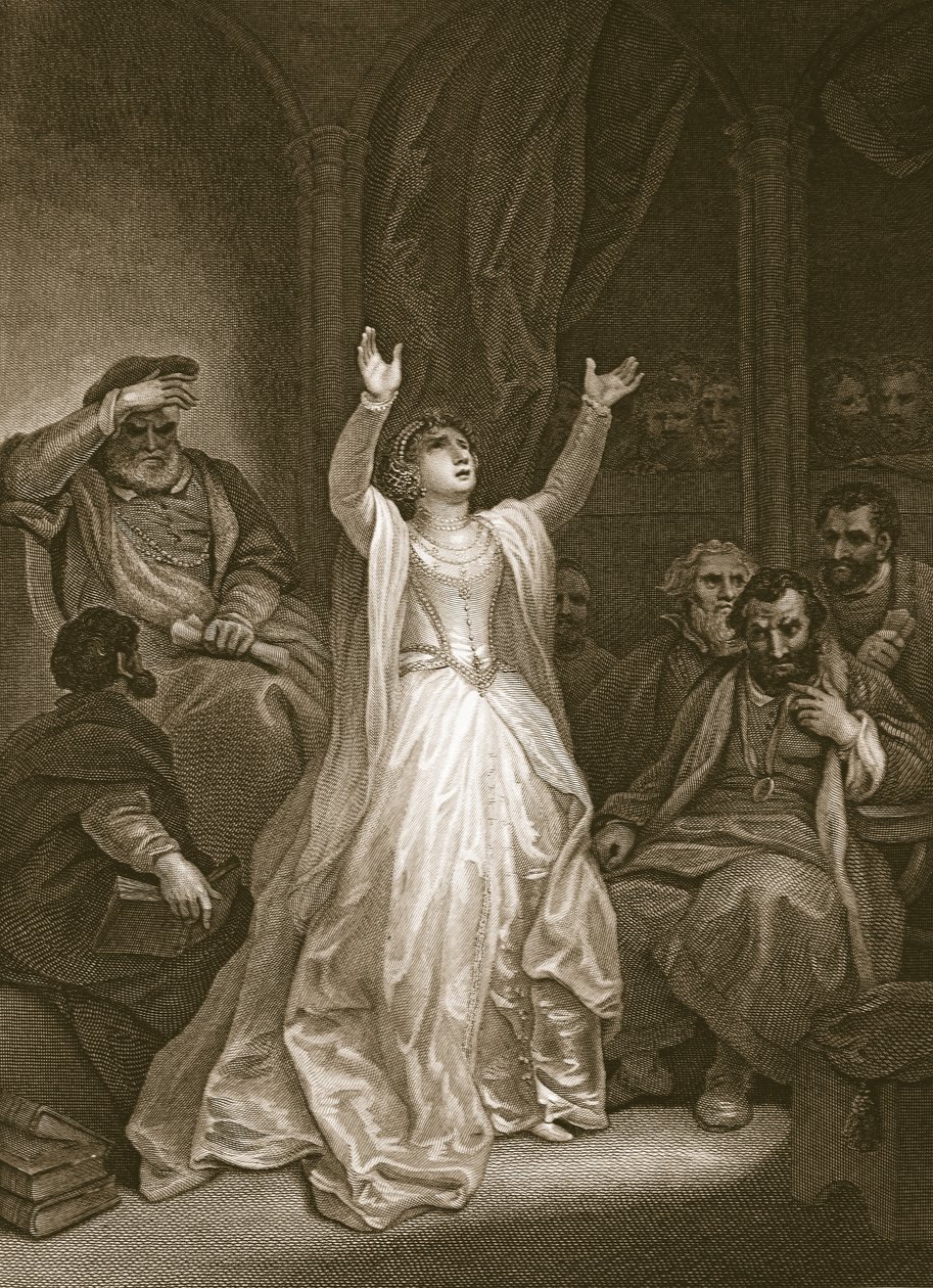 Condanna di Anna Bolena, inciso da George Noble, illustrazione da 