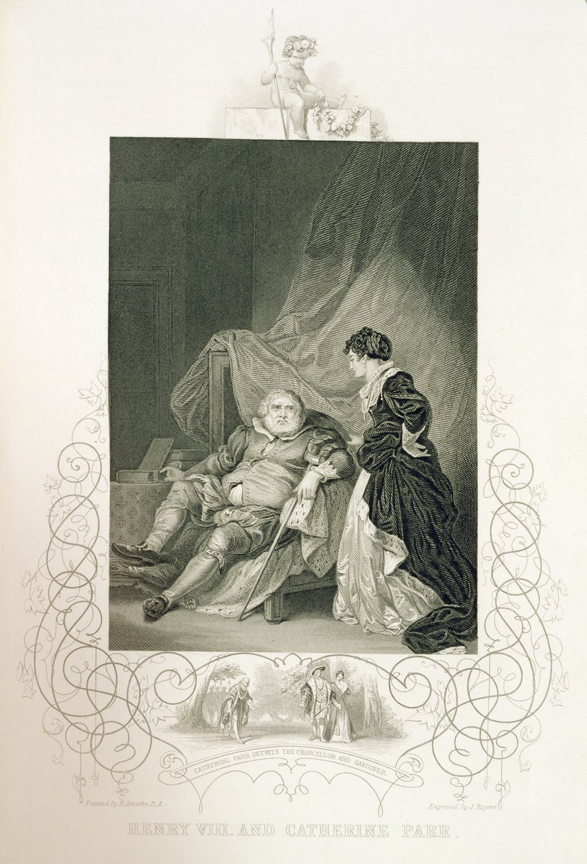 Enrico VIII e Caterina Parr, nella commedia Enrico VIII o 