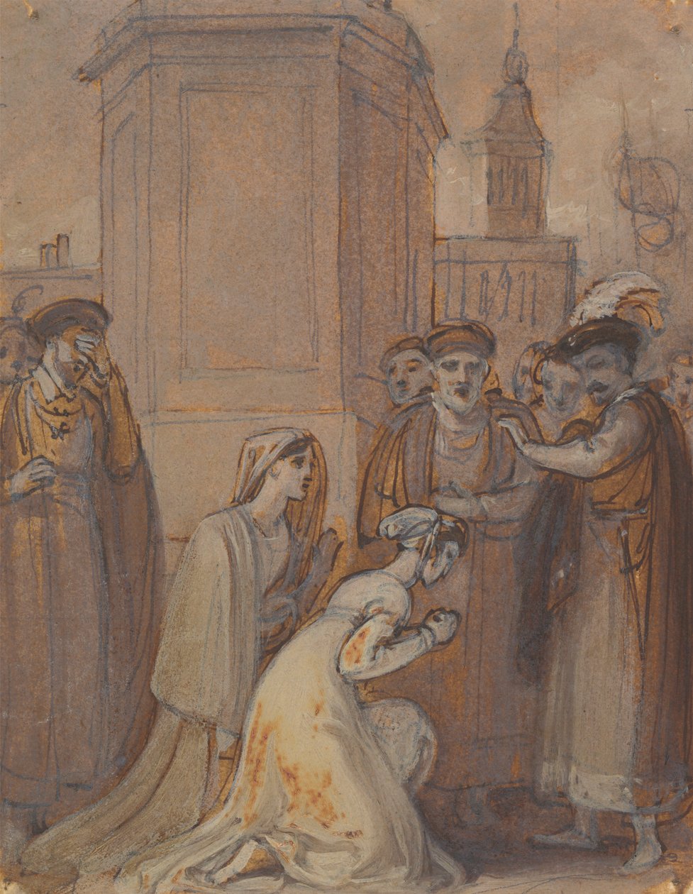 Isabella e Mariana in Ginocchio davanti al Duca da Robert Smirke