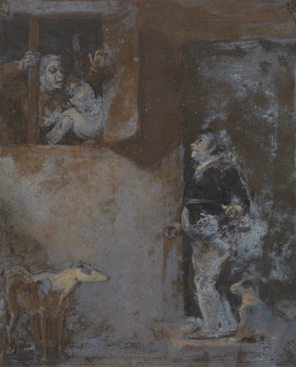 Launce con il suo Cane Crab da Robert Smirke