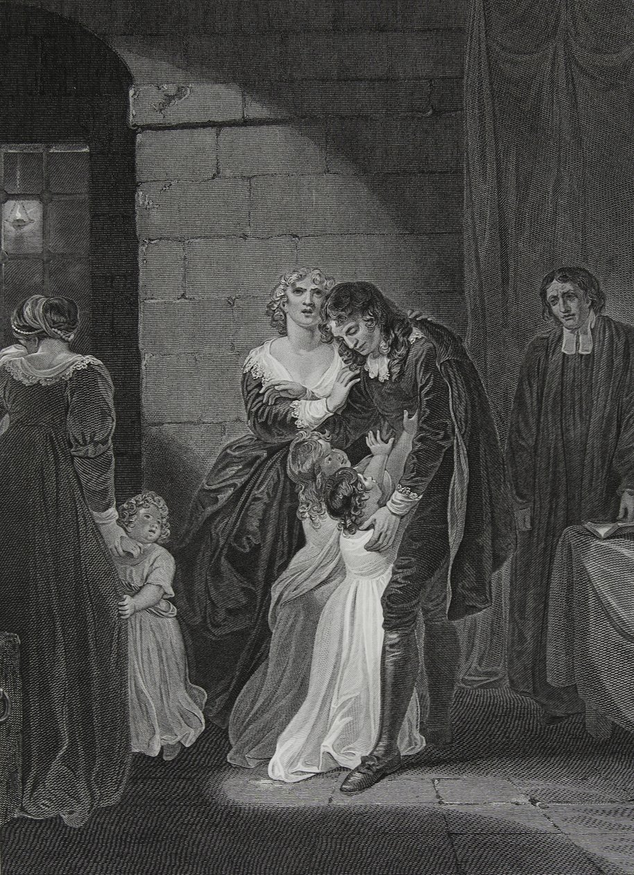 Ultimo incontro di Lord W. Russel con la sua famiglia, inciso da George Noble, illustrazione da 