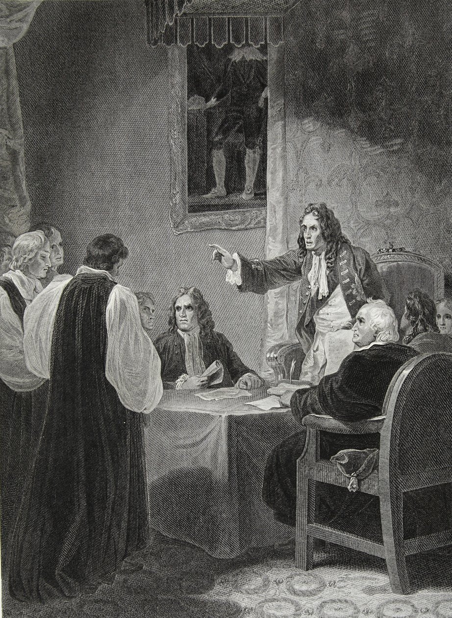 I vescovi davanti al Consiglio Privato, inciso da George Noble, illustrazione da 