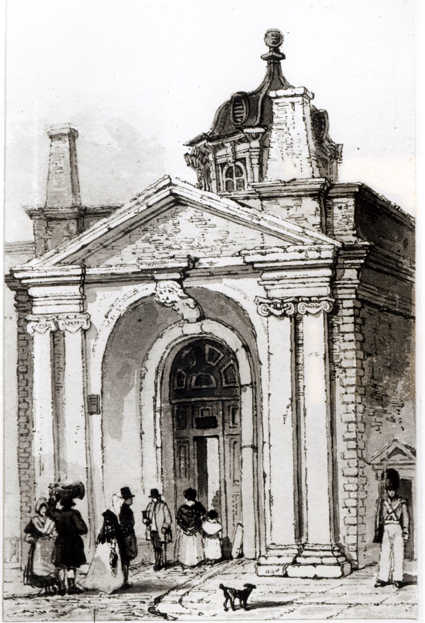 Ingresso a Montague House da Robert Thomas Landells