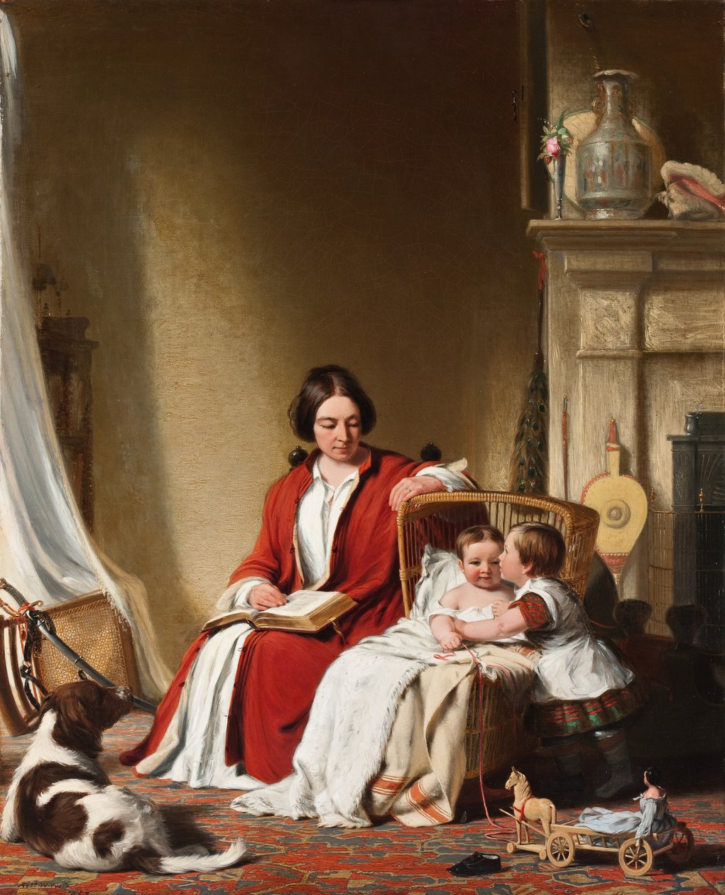 Mrs. Bradford Ripley Alden e i suoi bambini da Robert Walter Weir