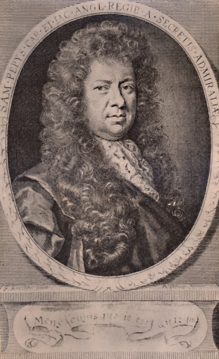 Samuel Pepys, diarista inglese e amministratore navale, c. 1690, 1894 da Robert White