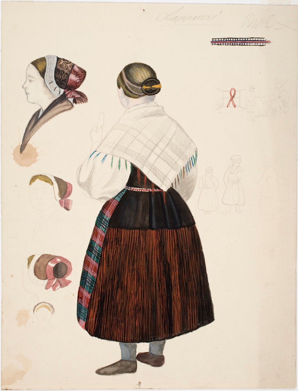 Prova di un abito da contadina lappone da Robert Wilhelm Ekman