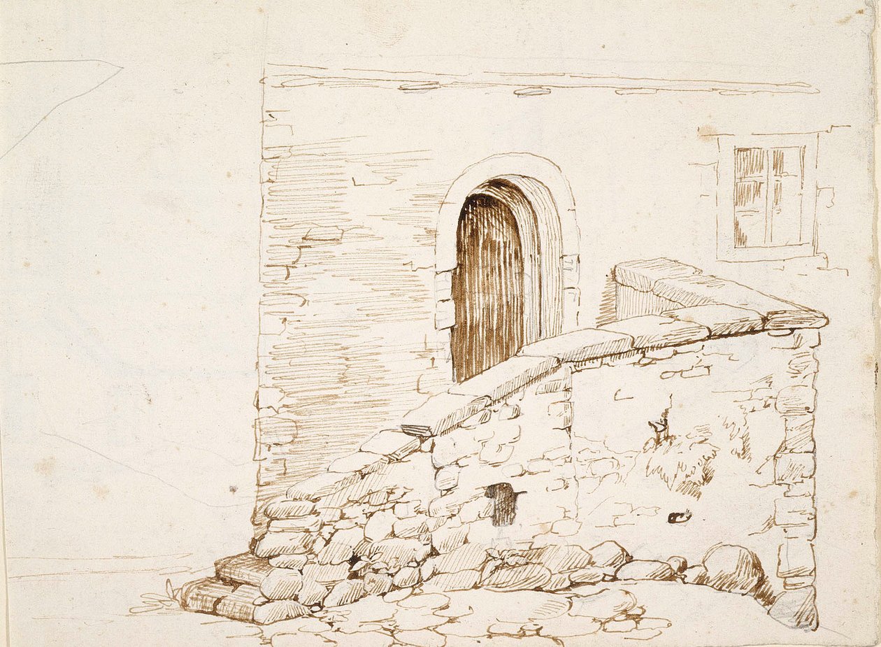 Muro e porta di una casa italiana da Robert Wilhelm Ekman