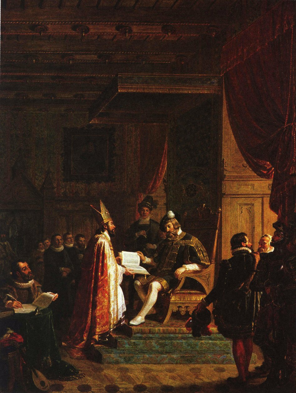 Mikael Agricola presenta il NT finlandese al re Gustavo Vasa da Robert Wilhelm Ekman
