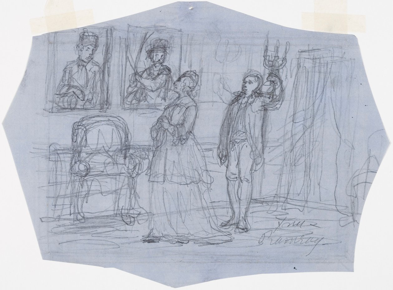 Signora Ramsay. Illustrazione per la poesia La visione del viaggiatore nelle storie del guardiamarina Stål da Robert Wilhelm Ekman