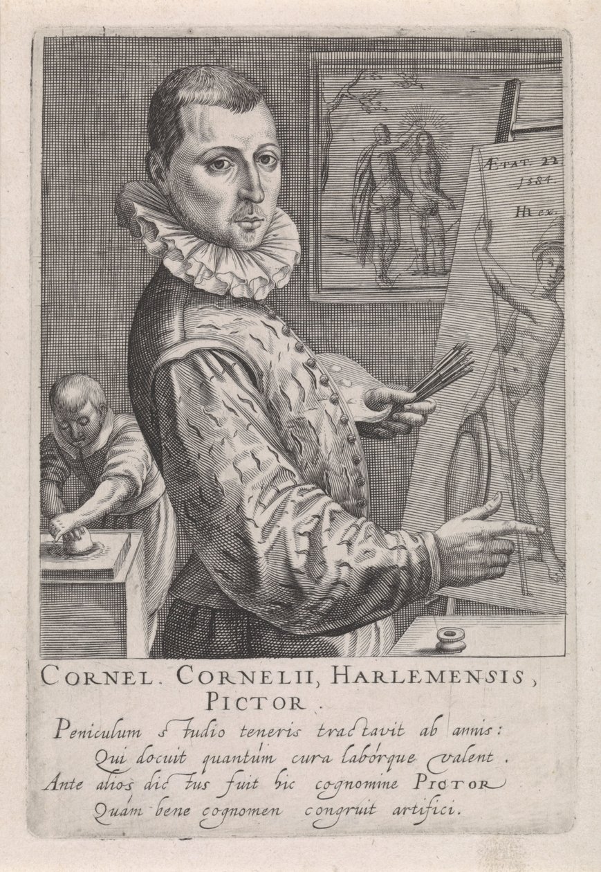 Ritratto di Cornelis Cornelisz. van Haarlem da Robert Willemsz de Baudous