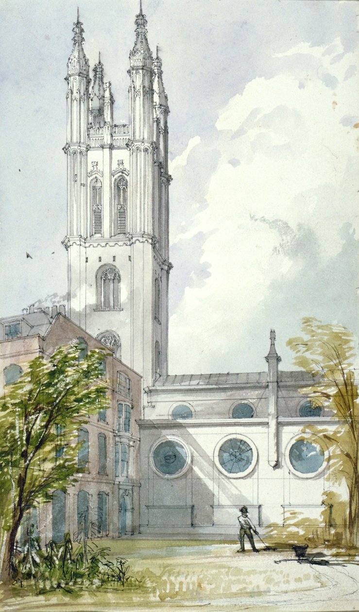 Chiesa di San Michele, Cornhill, Città di Londra, 1837 da Robert William Billings