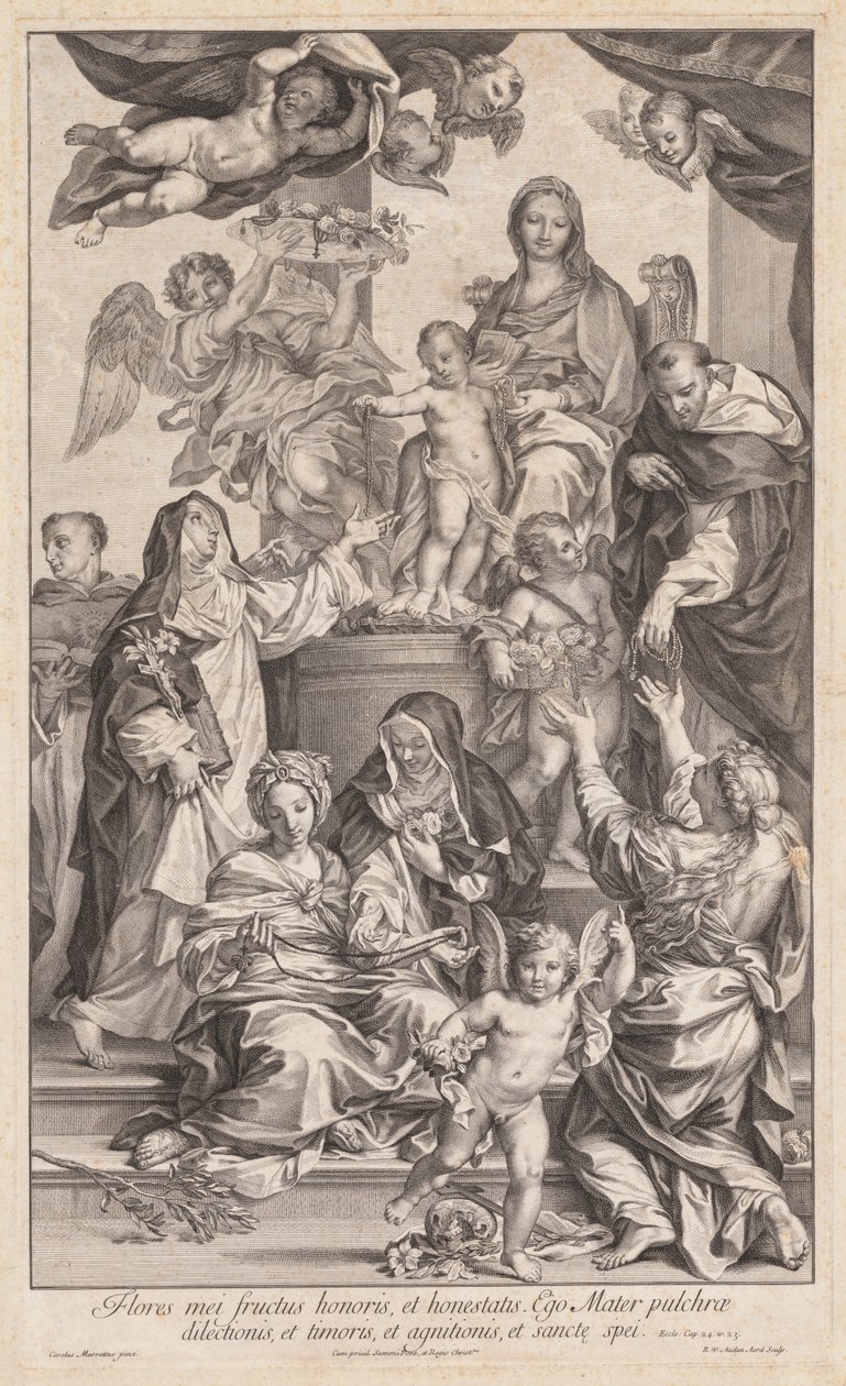 Vergine e bambino con santi da Robert van Audenaerd