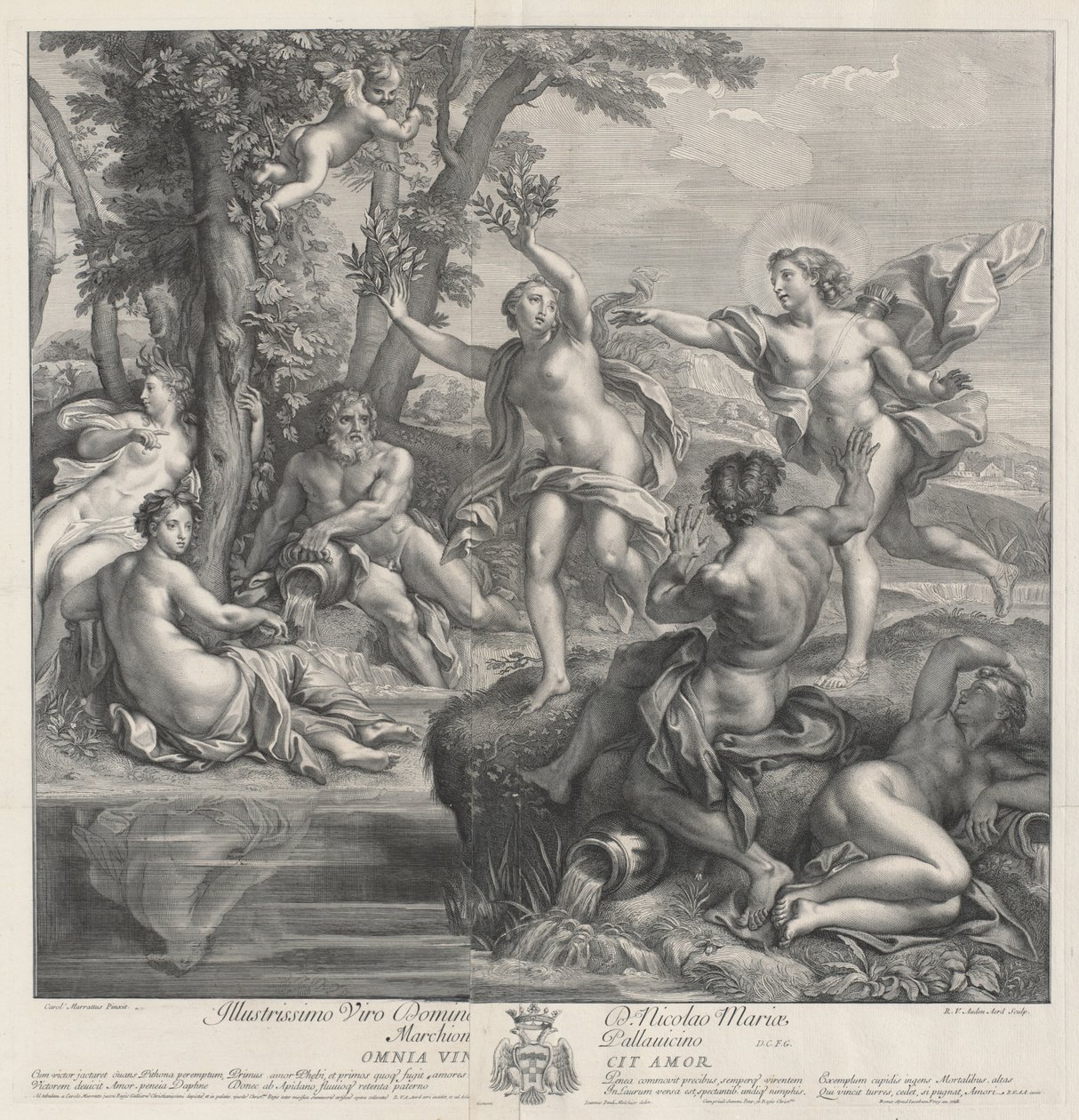 Omnia Vincit Amor [Apollo e Dafne], 1728 da Robert van Audenaerde