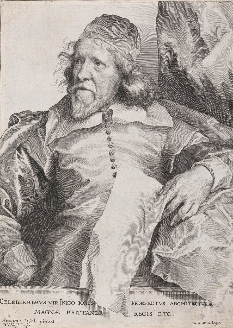Celeberrimus Vir Inigo Jones Præfectus Architecturæ Magnæ Britanniæ Regis Etc. da Robert van Voerst