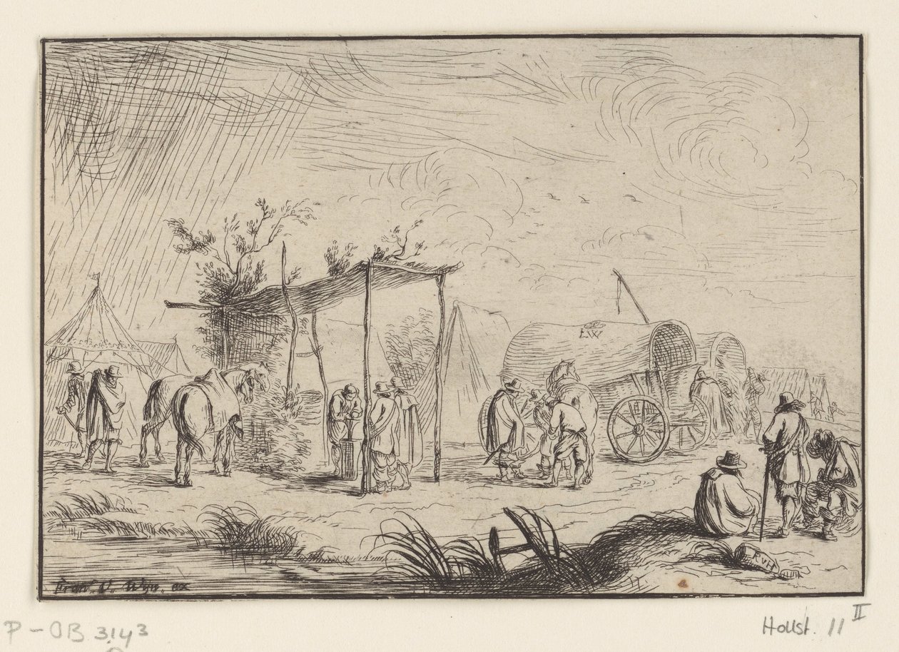 Maniscalco in un accampamento Vari accampamenti (serie) da Robert van den Hoecke