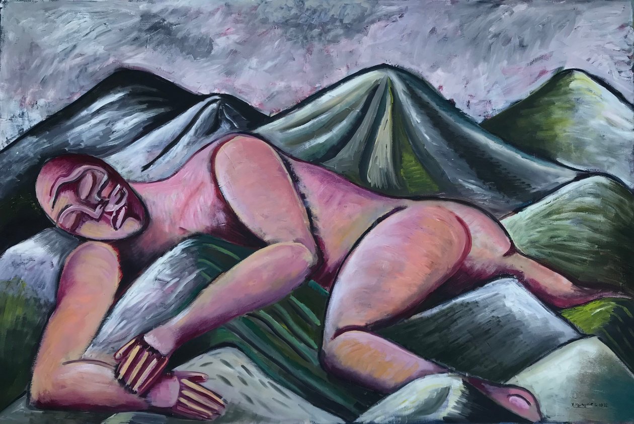 Montagna di Nuve, 2022 circa (olio su tela) da Roberto Munguia