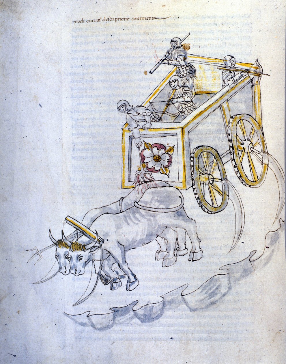 Arte della guerra: studio sulle macchine militari. carro d