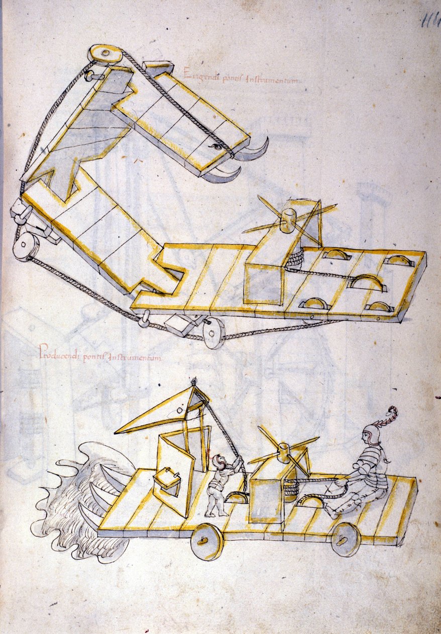 Arte della guerra: studio sulle macchine militari, illustrazione tratta da 