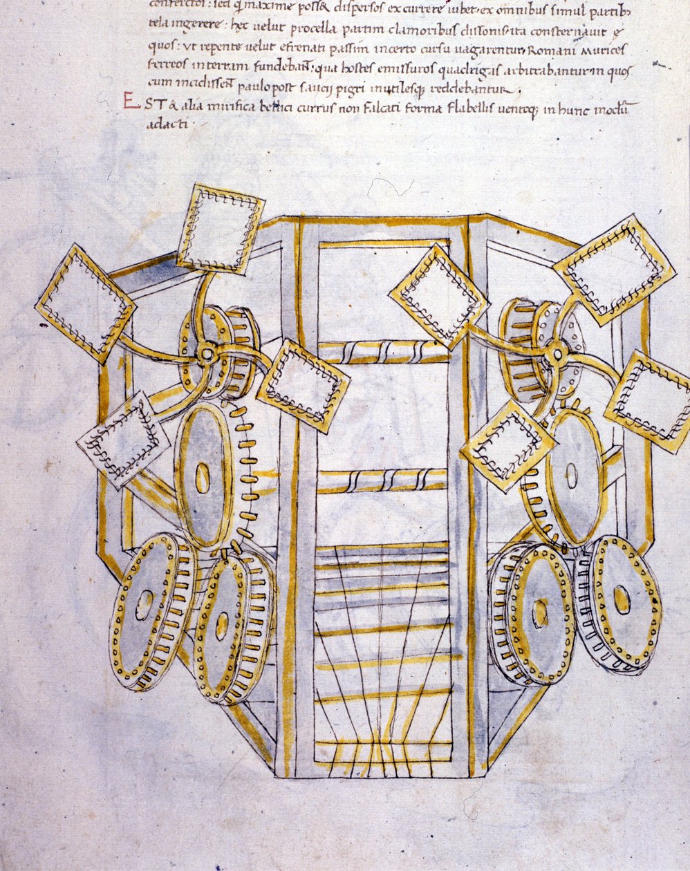 Arte della guerra: studio sulle macchine militari, illustrazione tratta da 