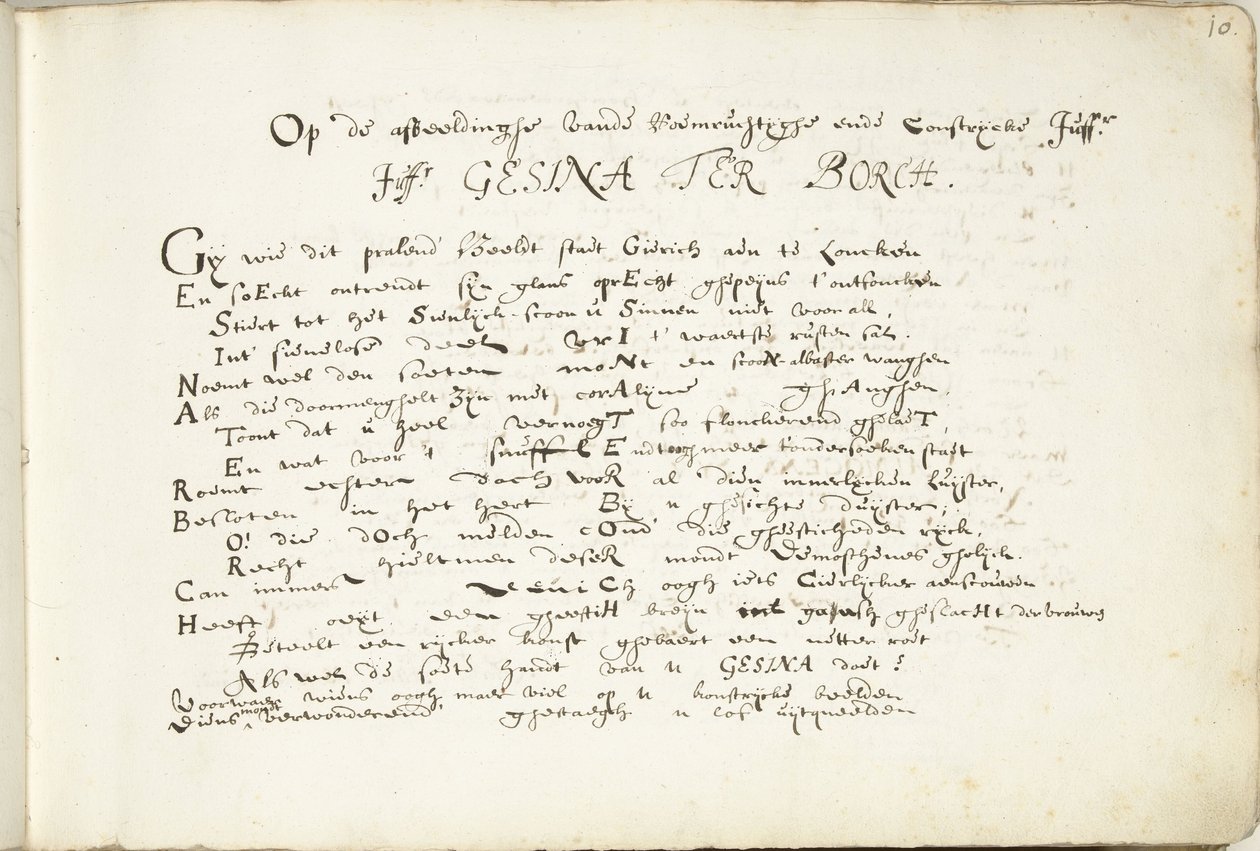 Ode a Gesina ter Borch (parte uno) da Robertus Altius (signed by artist)