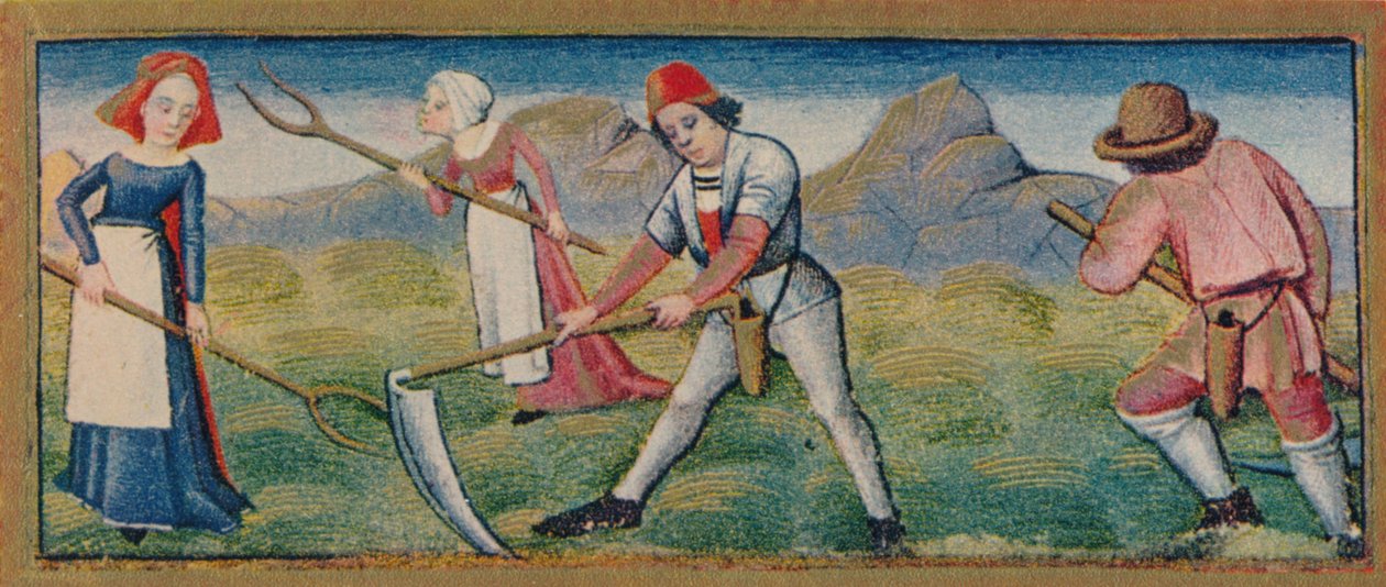 Giugno - falciatura, XV secolo, 1939 da Robinet Testard