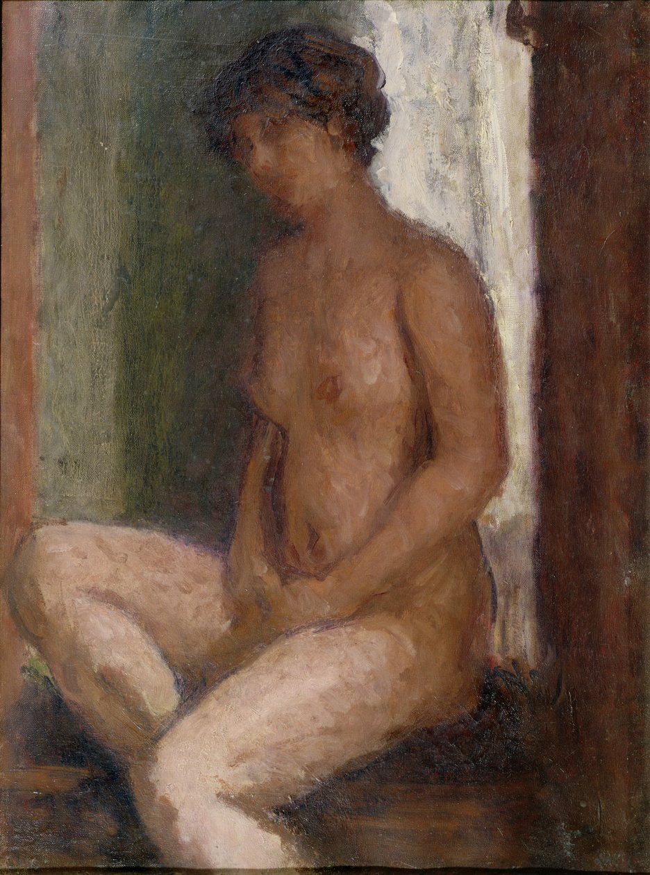 Nudo seduto contro la luce da Roderic O Conor