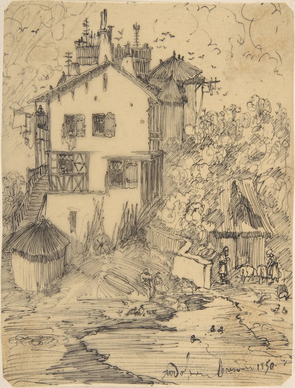 Una rustica casa di campagna da Rodolphe Bresdin