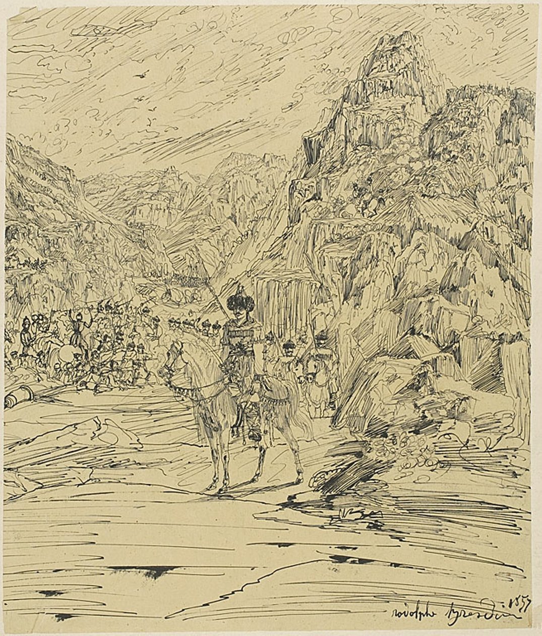 Battaglia nelle Montagne da Rodolphe Bresdin