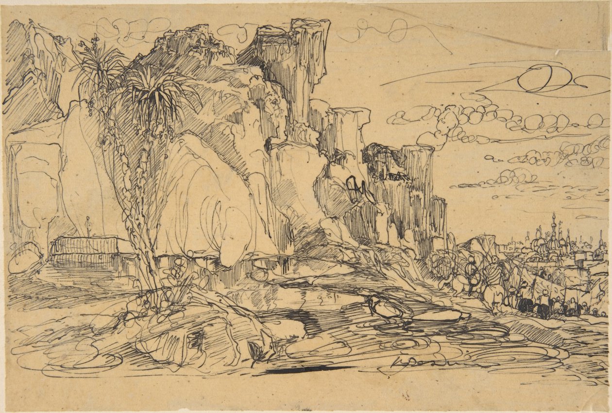 Paesaggio caucasico da Rodolphe Bresdin