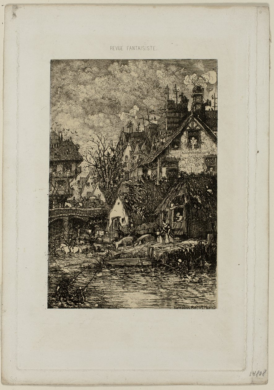 Entrando in un villaggio, da Revue Fantaisiste da Rodolphe Bresdin