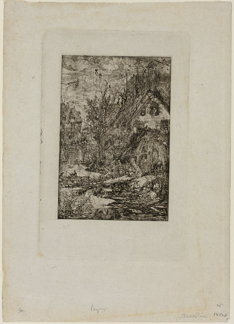 Entrando in un villaggio, da Revue Fantaisiste da Rodolphe Bresdin