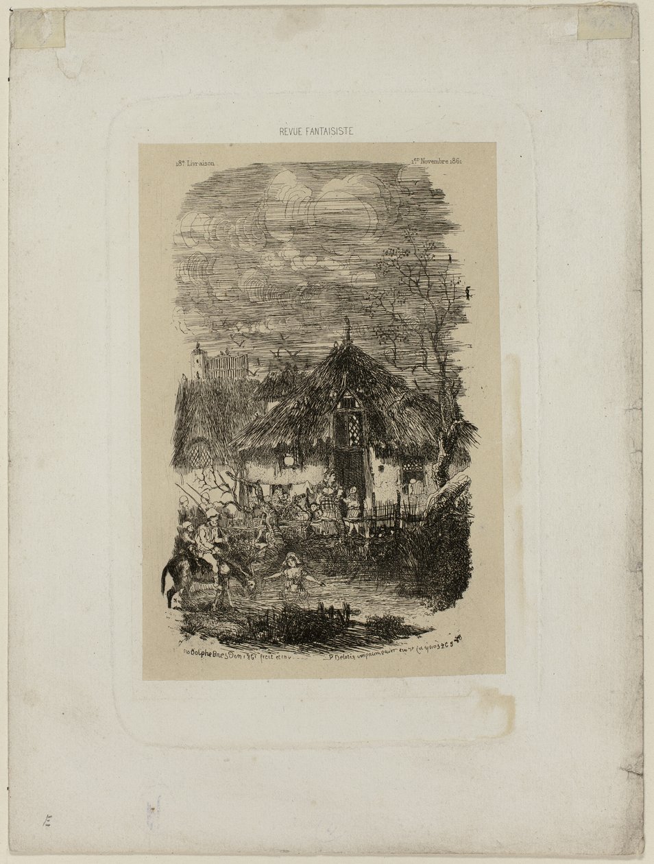 Cottage agricolo, da Revue Fantaisiste da Rodolphe Bresdin