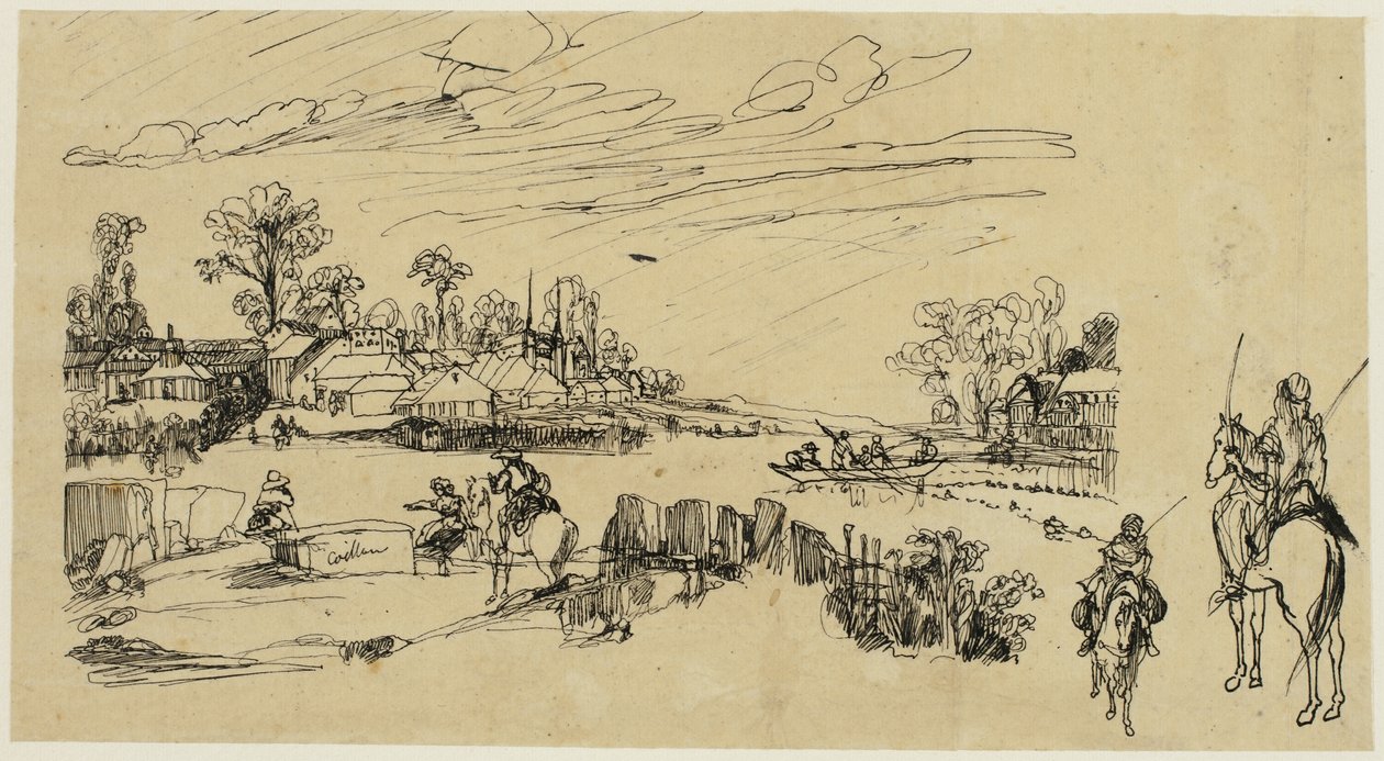 Cavalieri e pescatori da Rodolphe Bresdin