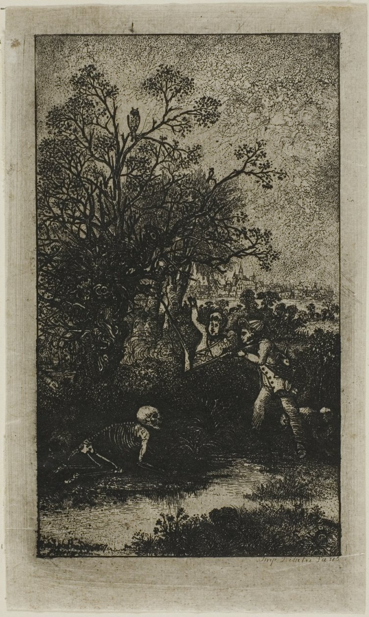 Cacciatori sorpresi dalla morte da Rodolphe Bresdin
