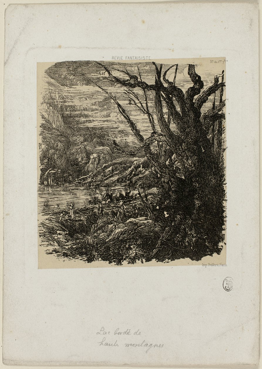 Lago nelle montagne, da Revue Fantaisiste da Rodolphe Bresdin
