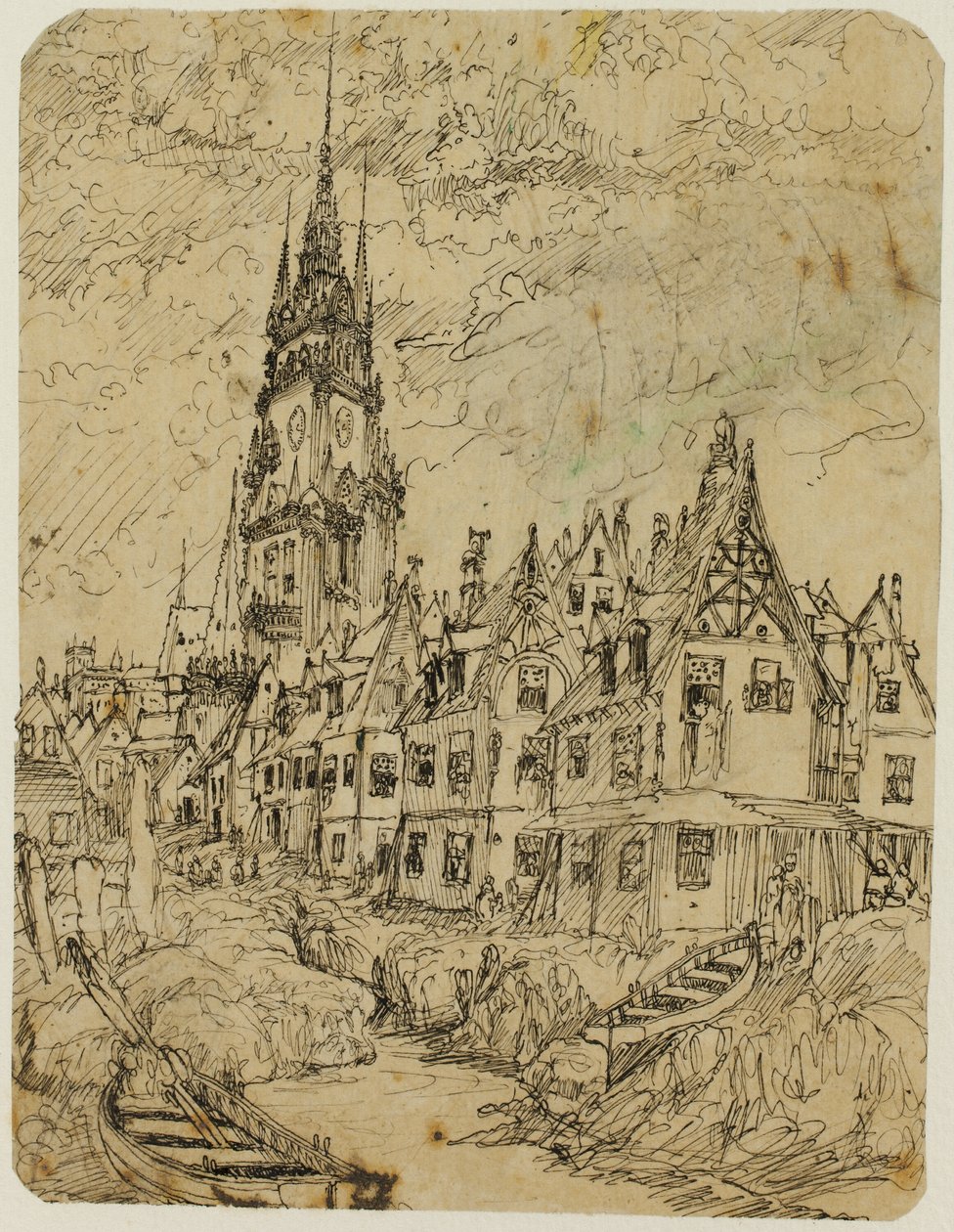 Villaggio marittimo da Rodolphe Bresdin