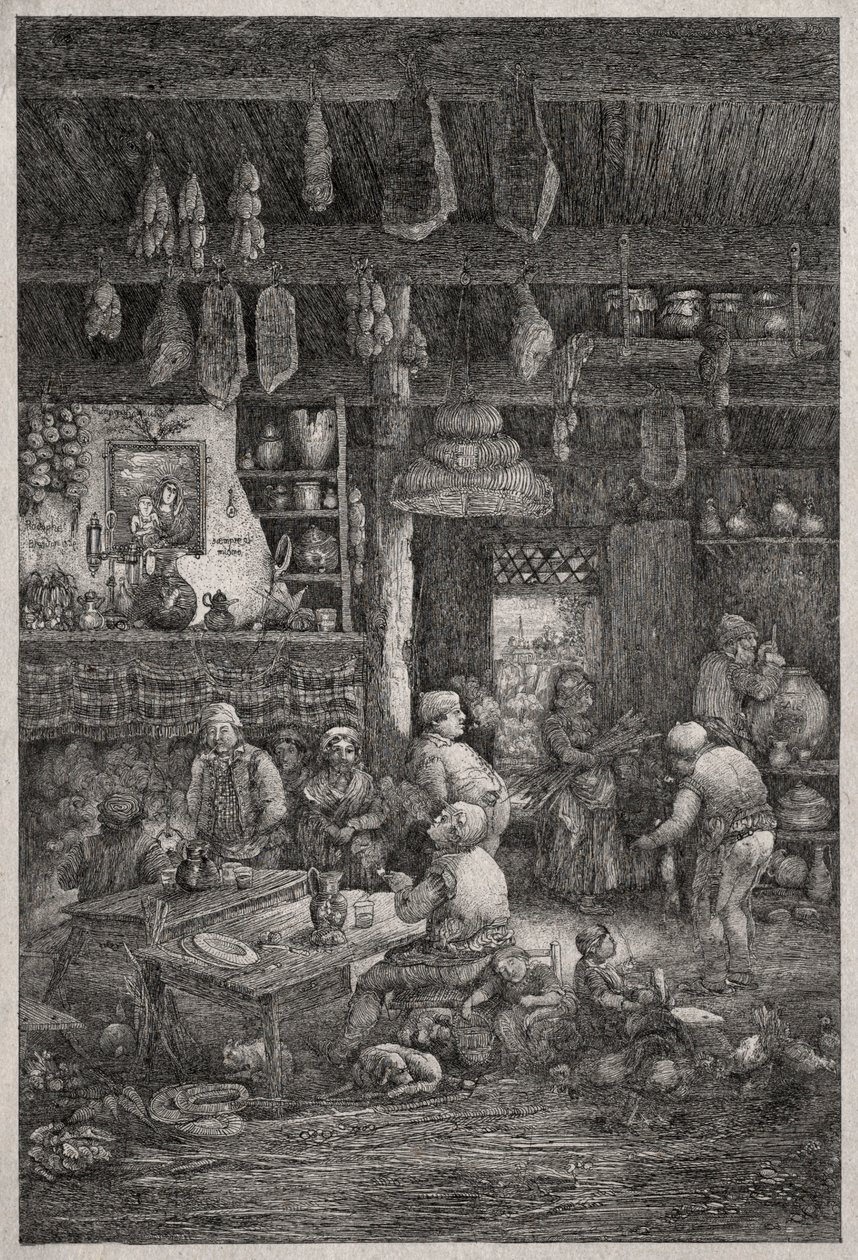 Interno moldavo, 1856 da Rodolphe Bresdin